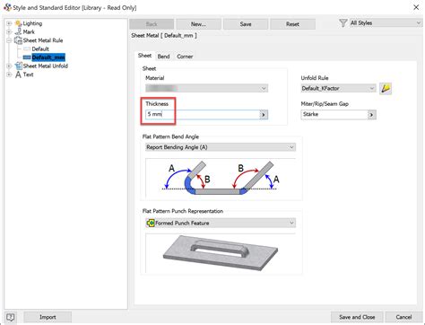 inventor export sheet metal face